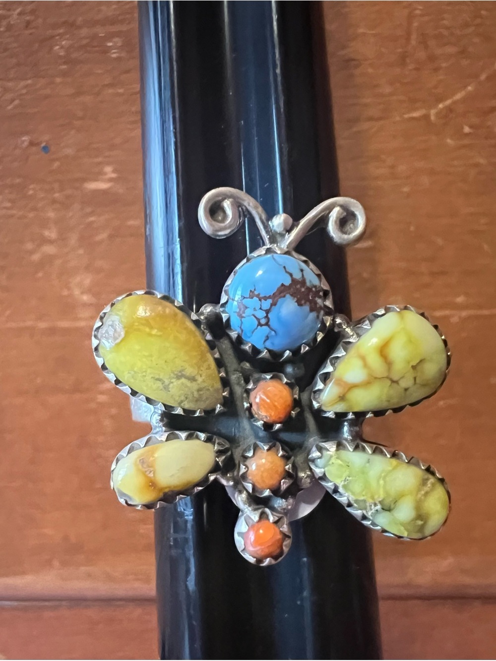 Sterling butterfly ring